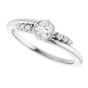 Sterling Silver 3.5 mm Round Ring Mounting – image 8