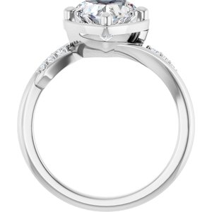 Continuum Sterling Silver 8x8 mm Heart Ring Mounting – image 3