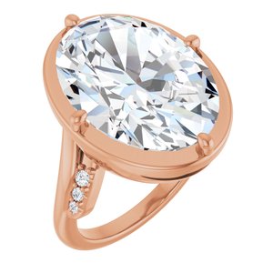 10K Rose Gold 18x13 mm Oval Ring Mounting