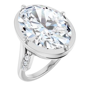 Continuum Sterling Silver 18x13 mm Oval Ring Mounting