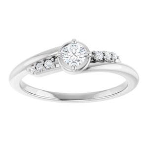 14K X1 White Gold 3.5 mm Round Ring Mounting – image 5