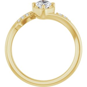 10K Yellow Gold 8.5x4.5 mm Marquise Ring Mounting – image 3