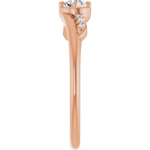 14K Rose Gold 3.5 mm Round Ring Mounting – image 7