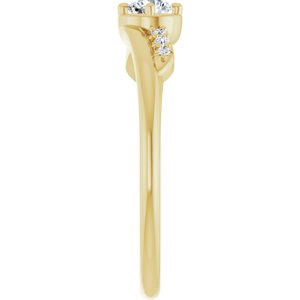 14K Yellow Gold 3.5 mm Round Ring Mounting – image 7