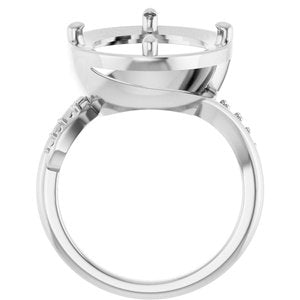 Continuum Sterling Silver 18x13 mm Oval Ring Mounting – image 4
