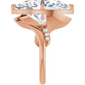 10K Rose Gold 18x13 mm Oval Ring Mounting – image 7