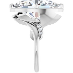 14K X1 White Gold 18x13 mm Oval Ring Mounting – image 7