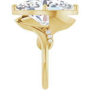 14K Yellow Gold 18x13 mm Oval Ring Mounting – image 7