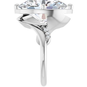 10K White Gold 16x12 mm Oval Ring Mounting – image 7