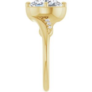 10K Yellow Gold 9x7 mm Oval Ring Mounting – image 7