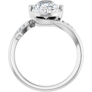 Continuum Sterling Silver 12x7.5 mm Pear Ring Mounting – image 3