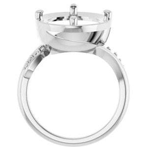 Continuum Sterling Silver 16x12 mm Oval Ring Mounting – image 4