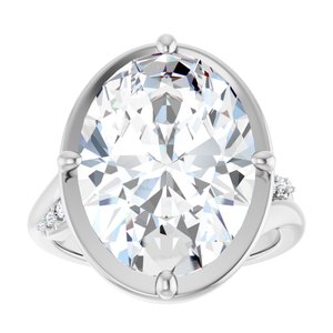 Continuum Sterling Silver 16x12 mm Oval Ring Mounting – image 5