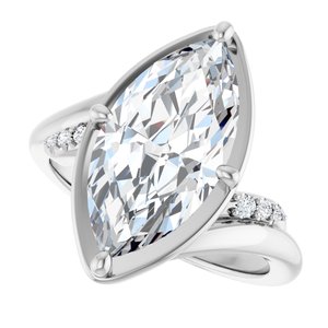Platinum 16x8 mm Marquise Ring Mounting – image 8