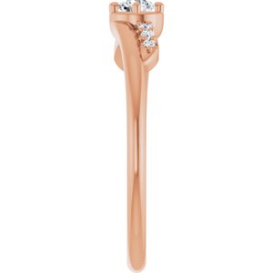 10K Rose Gold 3.2 mm Round Ring Mounting – image 7