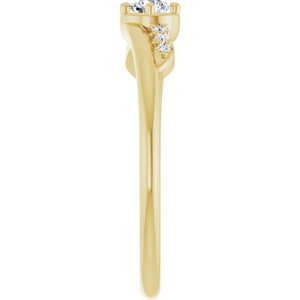18K Yellow Gold 3.2 mm Round Ring Mounting – image 7
