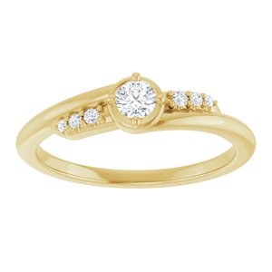 14K Yellow Gold 3.2 mm Round Ring Mounting – image 5