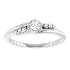 Sterling Silver 3.2 mm Round Ring Mounting – image 5
