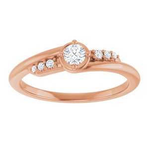 10K Rose Gold 3.2 mm Round Ring Mounting – image 5