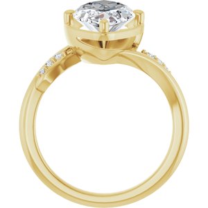 14K Yellow Gold 16x8 mm Marquise Ring Mounting – image 3