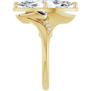 14K Yellow Gold 16x8 mm Marquise Ring Mounting – image 7