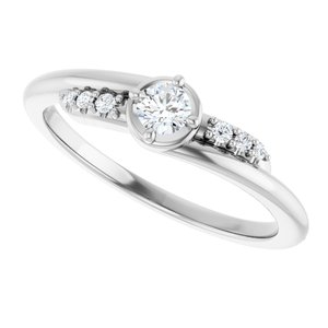 Continuum Sterling Silver 3.2 mm Round Ring Mounting – image 8