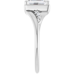 Continuum Sterling Silver 7x5 mm Emerald Ring Mounting – image 7