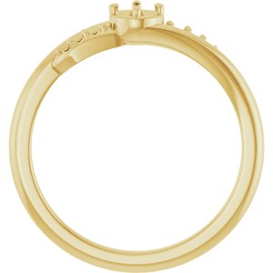 18K Yellow Gold 3.2 mm Round Ring Mounting – image 4