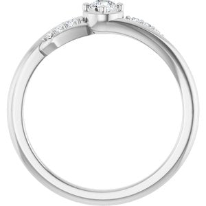 14K X1 White Gold 3.2 mm Round Ring Mounting – image 3