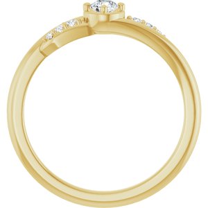 14K Yellow Gold 3.2 mm Round Ring Mounting – image 3
