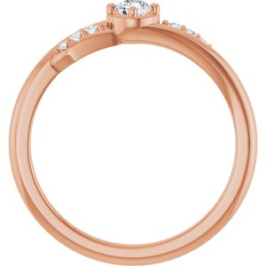 10K Rose Gold 3.2 mm Round Ring Mounting – image 3