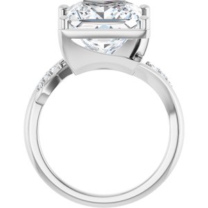 Sterling Silver 10x10 mm Square Ring Mounting – image 3