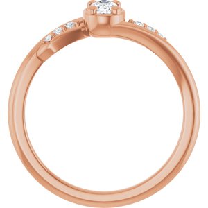 18K Rose Gold 5x3 mm Elongated Cushion Ring Mounting – image 3