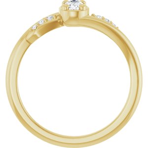 14K Yellow Gold 5x3 mm Elongated Cushion Ring Mounting – image 3