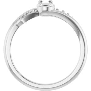 14K X1 White Gold 5x3 mm Elongated Cushion Ring Mounting – image 4