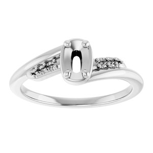 Platinum 5x3 mm Elongated Cushion Ring Mounting – image 6