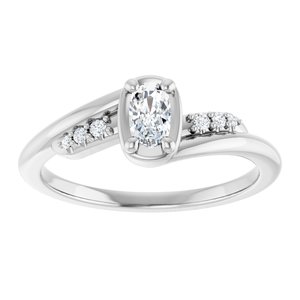 Platinum 5x3 mm Elongated Cushion Ring Mounting – image 5