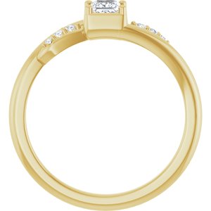 10K Yellow Gold 3.25x3.25 mm Square Ring Mounting – image 3