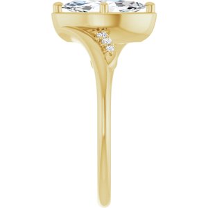10K Yellow Gold 10x5 mm Marquise Ring Mounting – image 7
