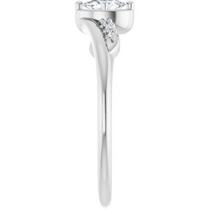 10K White Gold 5x3 mm Oval Ring Mounting – image 7