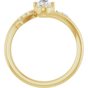 10K Yellow Gold 6x4 mm Oval Ring Mounting – image 3
