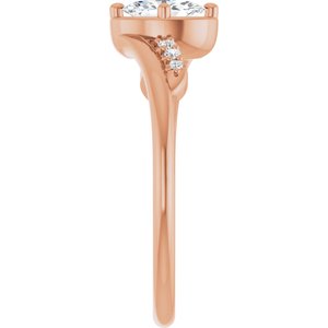 10K Rose Gold 6x4 mm Oval Ring Mounting – image 7
