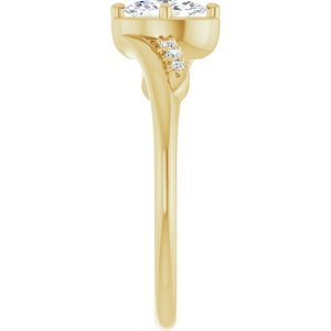 10K Yellow Gold 6x4 mm Oval Ring Mounting – image 7
