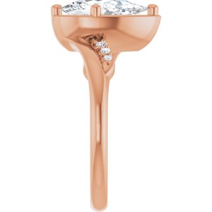 10K Rose Gold 10.5x5.5 mm Pear Ring Mounting – image 7