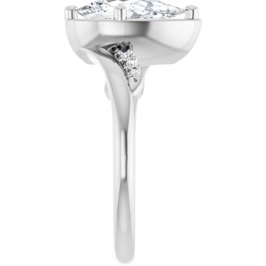 Sterling Silver 10.5x5.5 mm Pear Ring Mounting – image 7