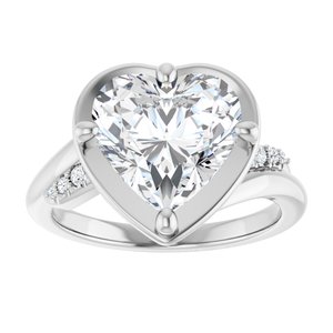 Continuum Sterling Silver 10x10 mm Heart Ring Mounting – image 5