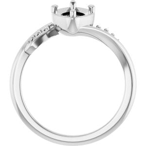 Continuum Sterling Silver 10.5x5.5 mm Marquise Ring Mounting – image 4