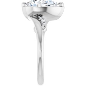 Sterling Silver 10x6 mm Pear Ring Mounting – image 7