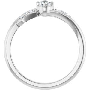 18K White Gold 5x3 mm Oval Ring Mounting – image 3