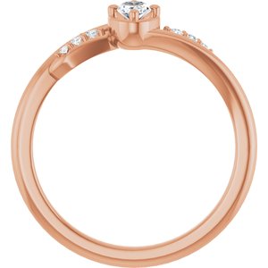 18K Rose Gold 5x3 mm Oval Ring Mounting – image 3